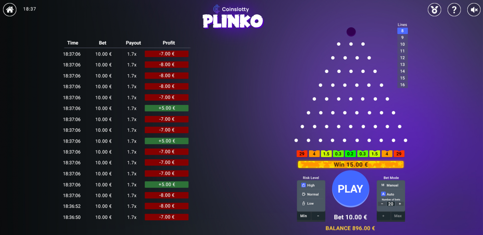 plinko nettkasino